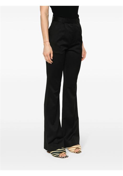 pantaloni a zampa ray donna neri in cotone VIVIENNE WESTWOOD | 1F010008-W00QN-N401